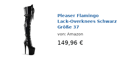 Pleaser Flamingo schwarz, Lack-Heels Gr. 37 – Wunsch von Mia Hase