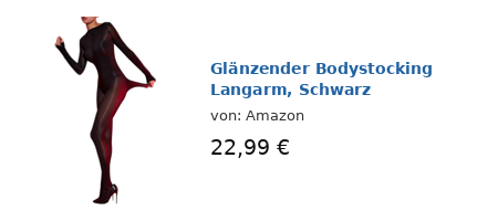 Bodystocking schwarz glänzend – Wunsch von Mia Hase
