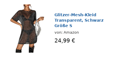Glitzer Mesh Kleid – Wunsch von Mia Hase