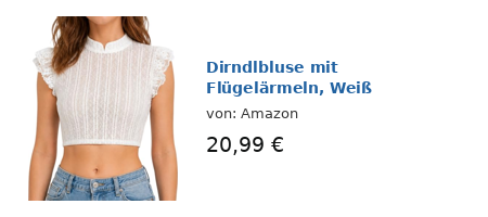 Dirndlbluse weiß Flügelärmel – Wunsch von Mia Hase