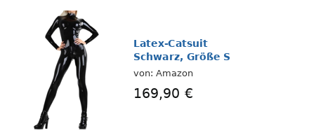Latex Catsuit schwarz – Wunsch von Mia Hase